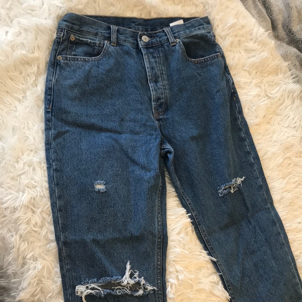 Distressed Mom Jeans